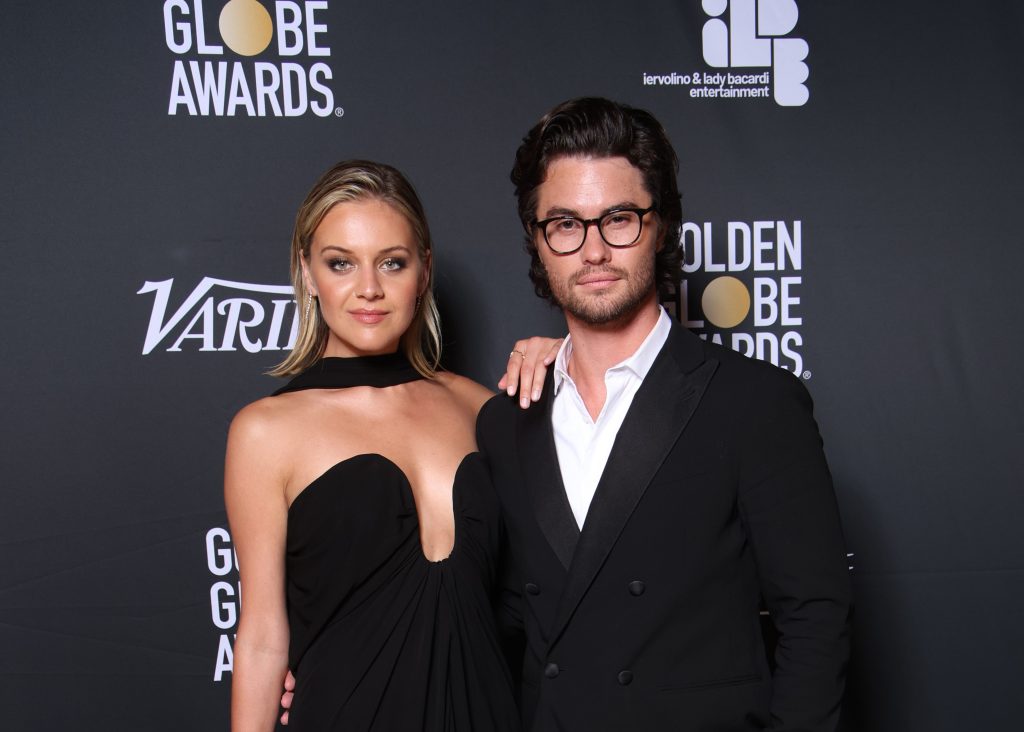 kelsea-ballerini-dons-plunging-saint-laurent-dress-for-variety-and-golden-globes’-venice-film-festival-party with-chase stokes