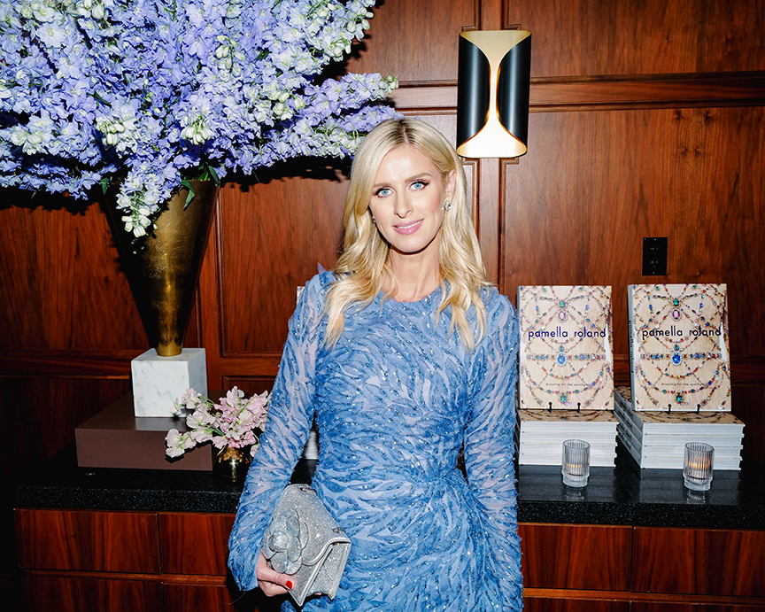 nicky-hilton-rothschild-goes-blue-to-celebrate-pamella-roland’s-book launch