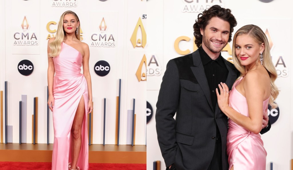 kelsea-ballerini-puts-barbiecore-spin-on-old-hollywood-glamour-in-pink-christian-siriano-gown-for-cma-awards 2023