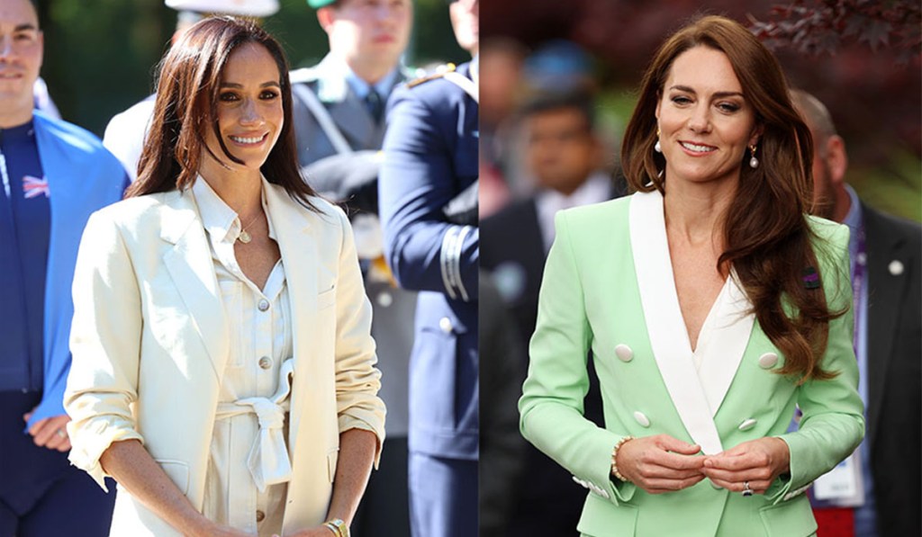 how-kate-middleton-and-meghan-markle-embraced-2023’s-style-trends:-from-silent-luxury-to-statement shoulders