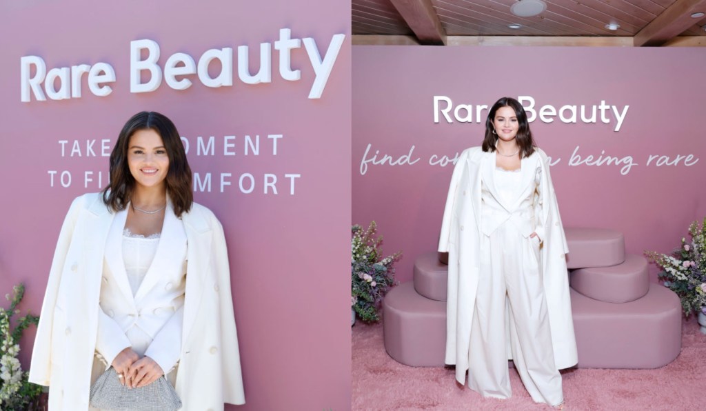 selena-gomez-embraces-quiet-luxury-in-white-giuseppe-di-morabito-suit-at-rare-beauty’s-launch celebration