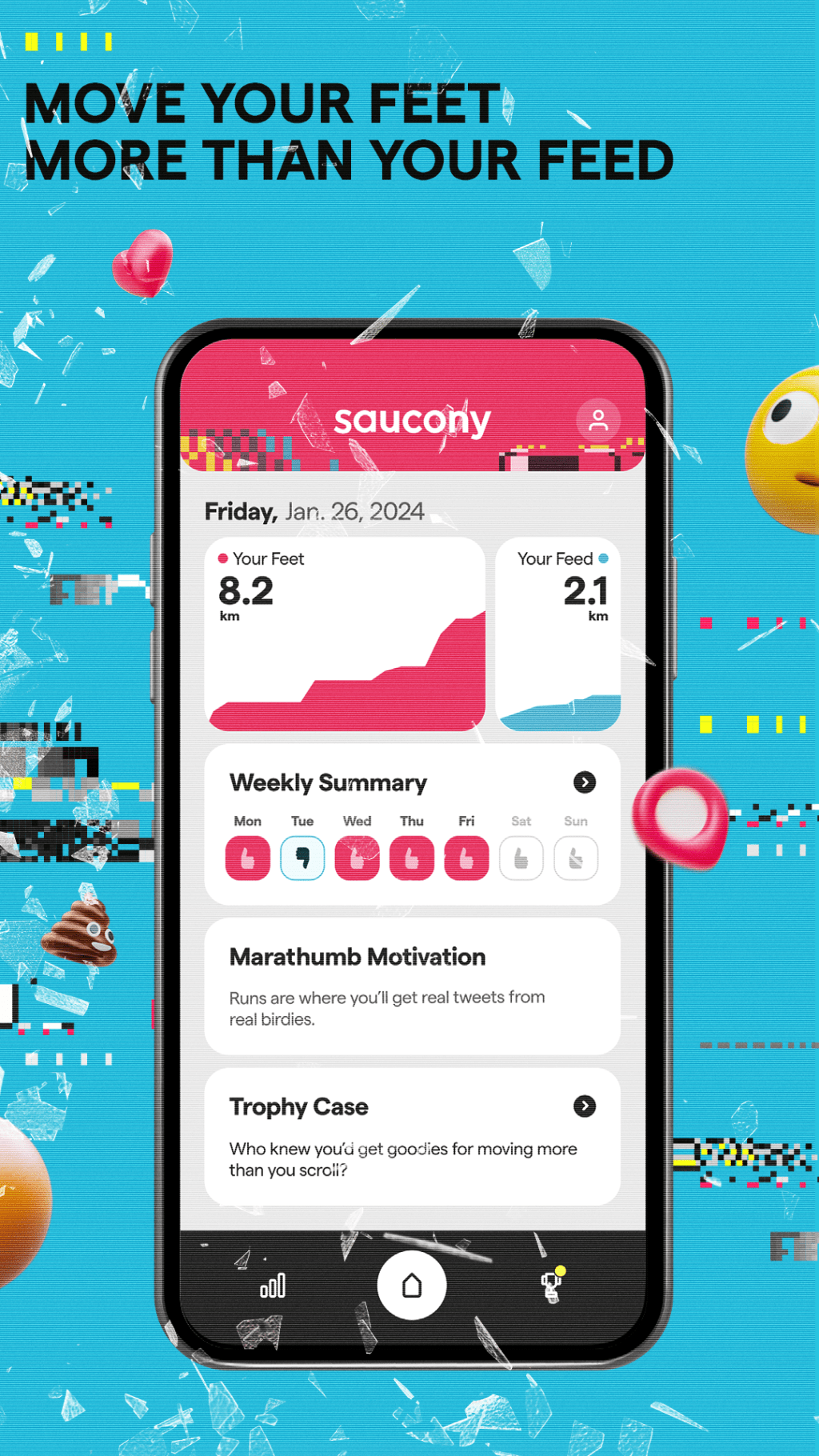 saucony-to-launch-marathumb-challenge-to-encourage-less-screen time