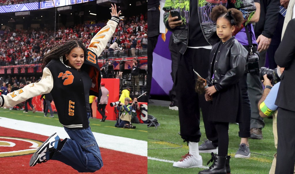 beyonce-and-jay-z’s-daughters-blue-ivy-and-rumi-carter-get-sporty-in-off-white-and-givenchy-at-super-bowl 2024