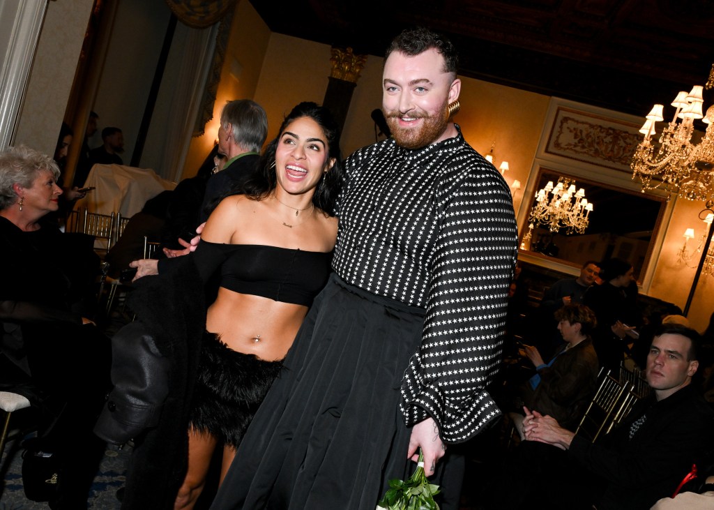 celebrities-front-row-at-christian-cowan-fall-2024-ready-to-wear:-sam-smith,-bella-thorne-and more