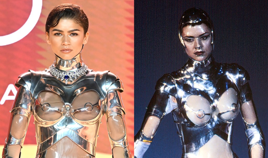 zendaya-brings-sensual-futurism-to-‘dune:-part-two’-premiere-in-thierry-mugler’s-edgy-1995-robot suit