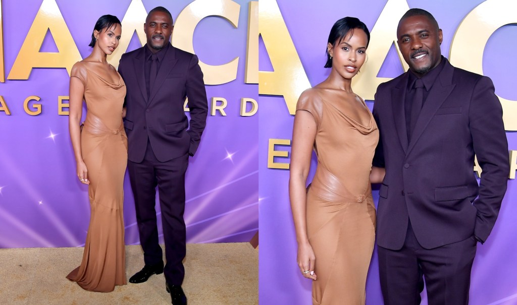 idris-elba-suits-up-in-purple-and-sabrina-dons-vintage-versace-for-a-monochromatic-moment-at-naacp-image-awards 2024