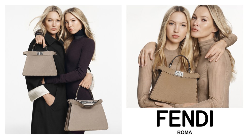 kate-and-lila-grace-moss-front-fendi-2024-peekaboo campaign