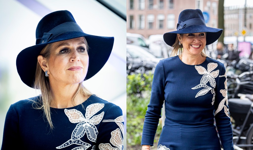 queen-maxima-of-the-netherlands-favors-monochromatic-dressing-in-blue-oscar-de-la-renta-look-with-statement florals