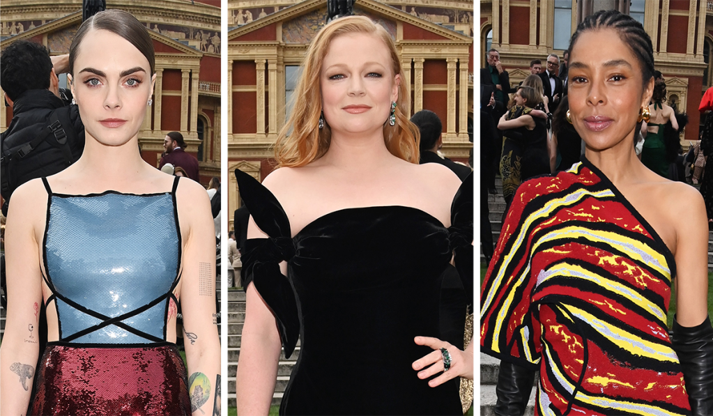 cara-delevingne-in-gucci,-sarah-snook-in-erdem-and-more-stars-on-the-2024-olivier-awards-red carpet