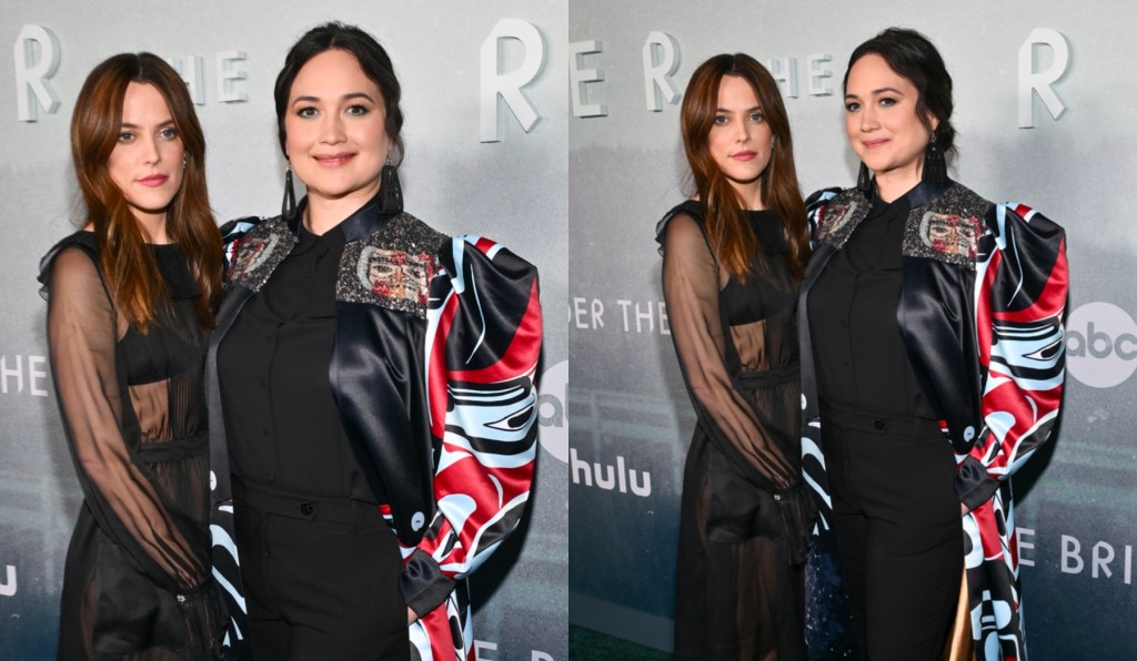 riley-keough-goes-sheer-in-black-dress-and-lily-gladstone-nods-to-indigenous-culture-on-the-red carpet