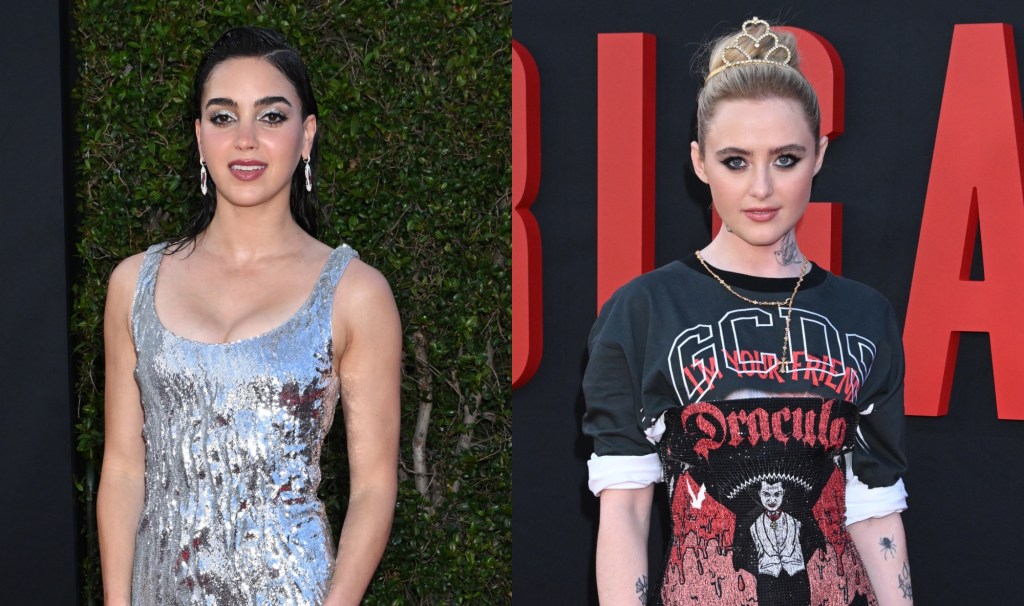 melissa-barrera-sparkles-in-silver-crushed-fabric-dress,-kathryn-newton-goes-full-punk-in-gcds-and-more-from-‘abigail’-red-carpet premiere