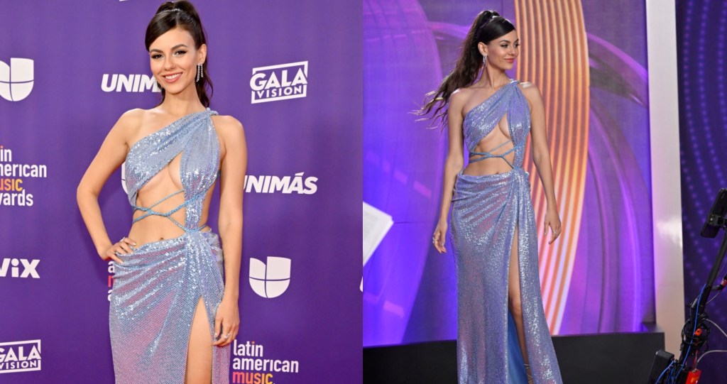 victoria-justice-shimmers-in-sequins-at-latin-american-music-awards-in-dazzling-cutout dress