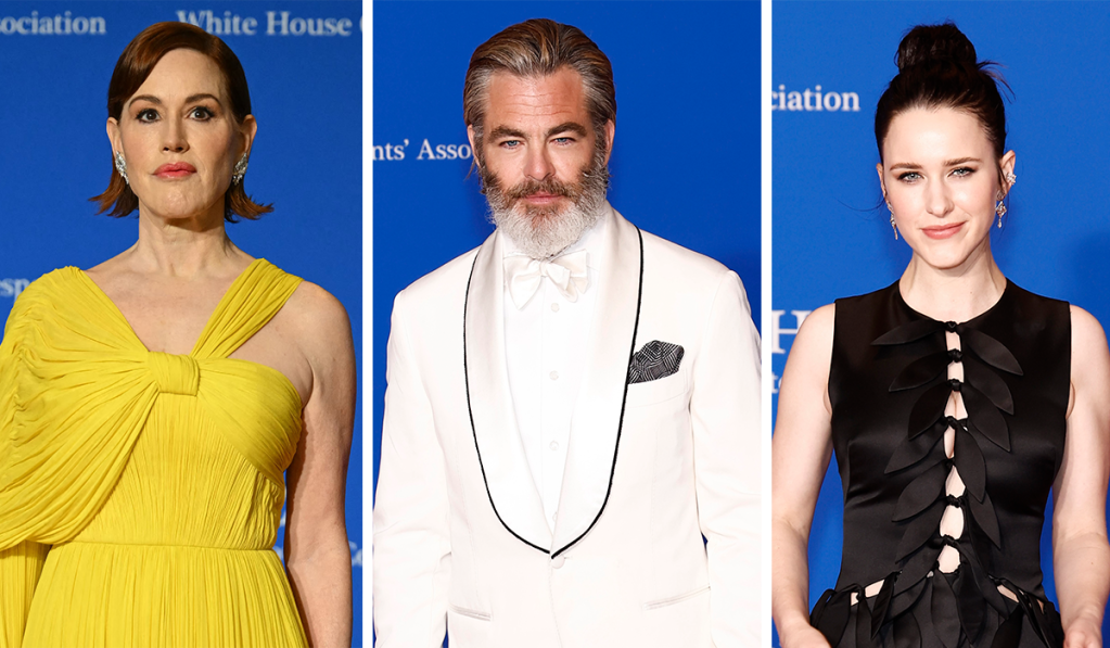 molly-ringwald-in-custom-cong-tri-gown,-rachel-brosnahan-in-jonathan-cohen-and-more-white-house-correspondents’-dinner-2024-red-carpet arrivals