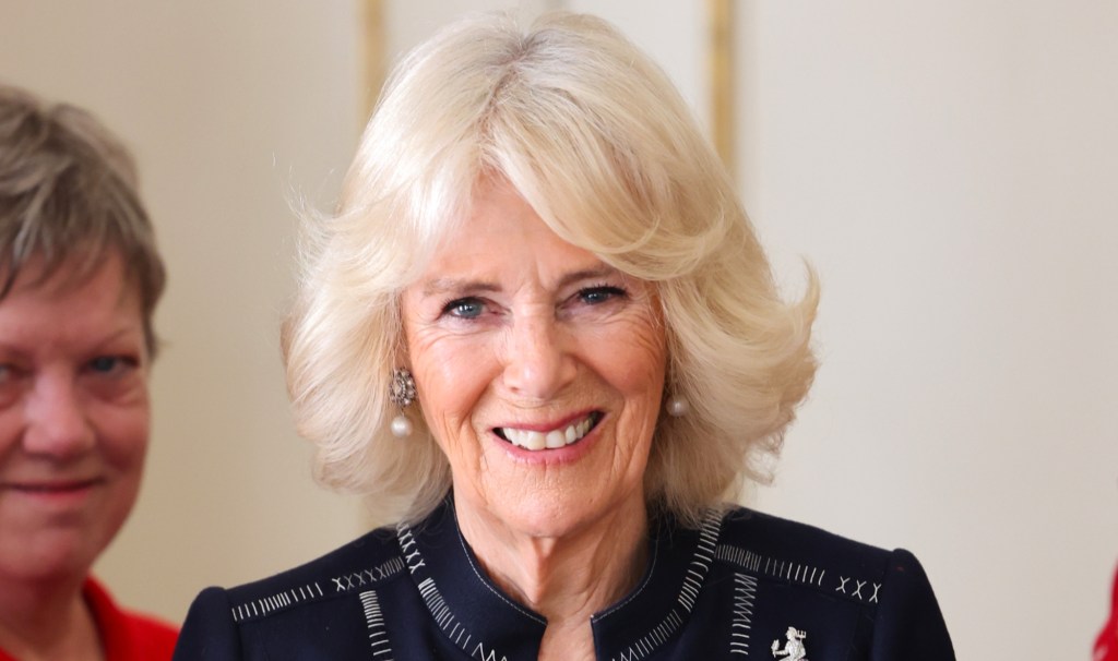 queen-camilla-repurposes-anna-valentine-dress-for-royal-hosting-engagement-in london