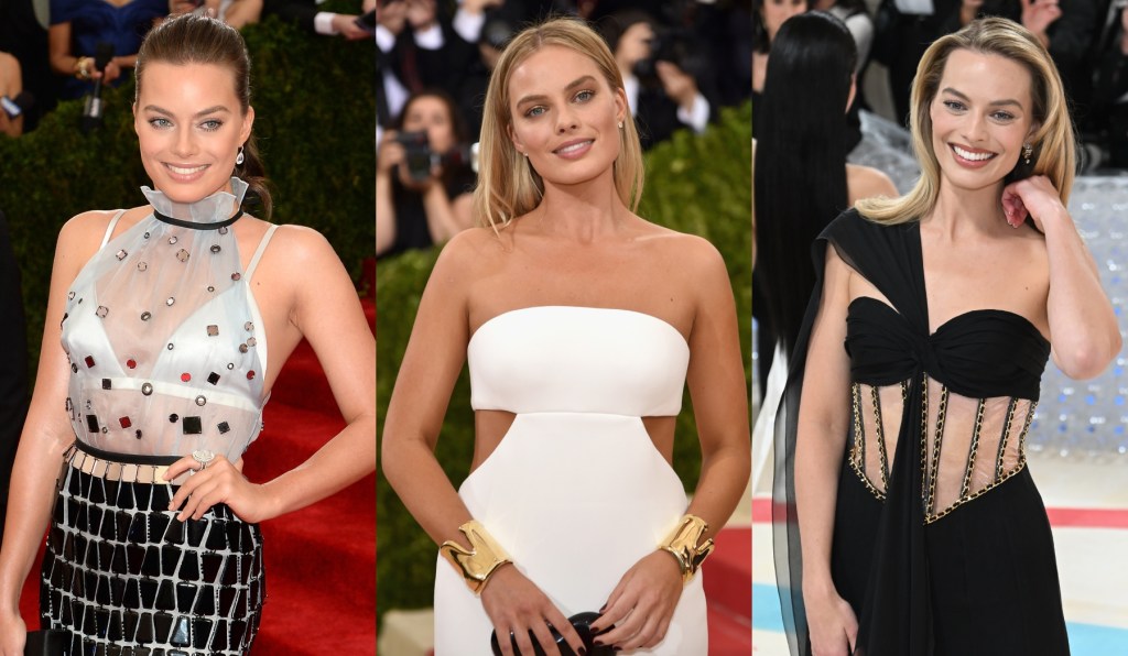 all-of-margot-robbie’s-met-gala-dresses:-custom-prada,-floor-length-calvin-klein-and more