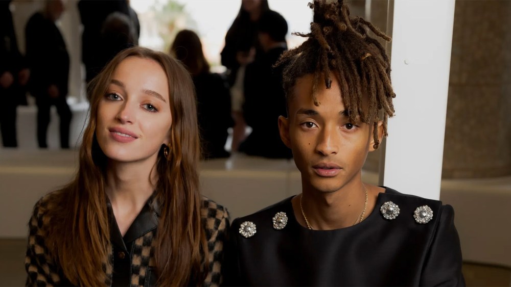 jaden-smith’s-bejeweled-shoulders-sparkle-alongside-‘bridgerton’-alum-phoebe-dynevor-at-louis-vuitton-women’s-cruise-2025-show-in barcelona