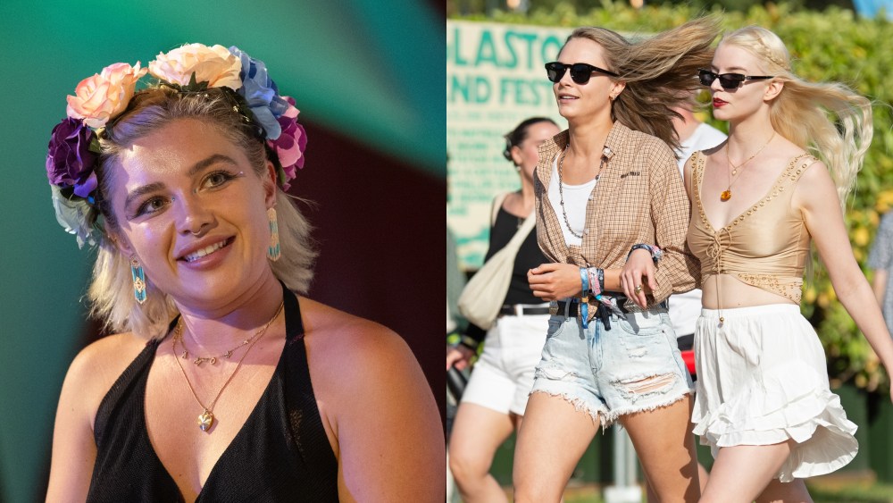 florence-pugh-nods-to-‘midsommar’-in-flower-crown-and-double-slit-dress,-anya-taylor-joy-opts-for-airy-summer-style-and-more-looks-at-glastonbury 2024