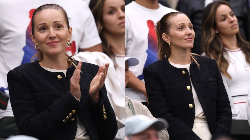 novak-djokovic’s-wife-jelena-suits-up-at-wimbledon-in-tweed-blazer,-celebrates-win-against-holger rune