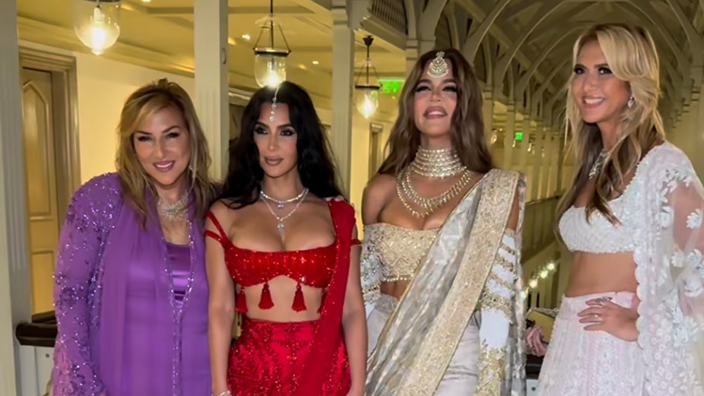 kim-kardashian-embraces-traditional-dressing-in-embellished-red-tassle-bra-for-anant-ambani-and-radhika-merchant’s-wedding-in india