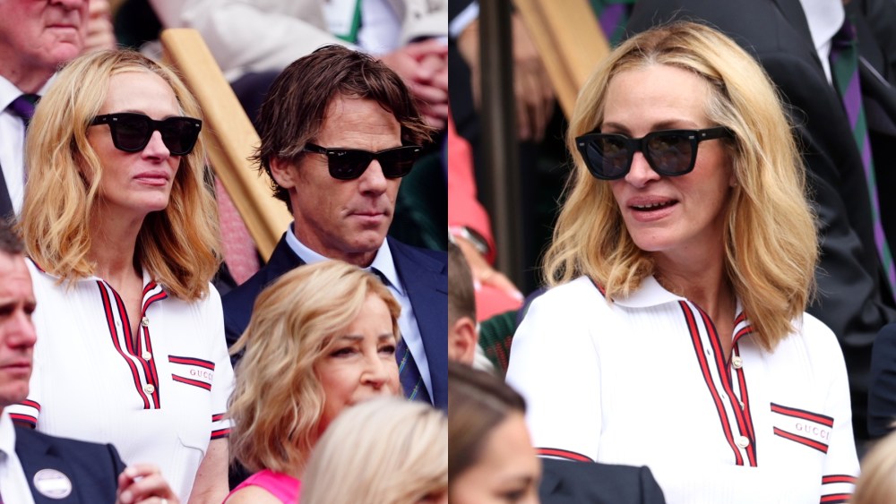 julia-roberts-channels-the-tenniscore-trend-in-gucci-polo-dress-at-wimbledon-2024-men’s-final-with-husband-daniel moder