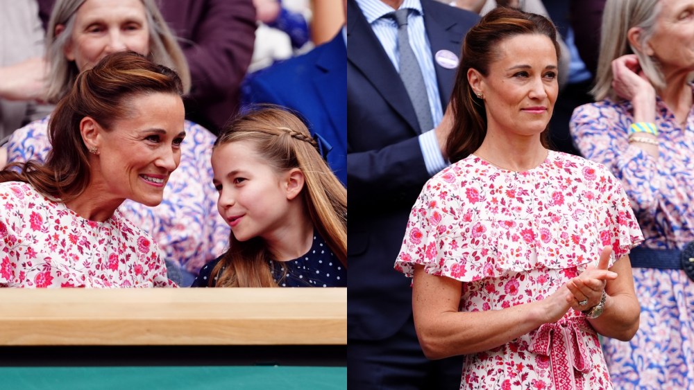 pippa-middleton-favors-florals-in-caped-beulah-dress-at-wimbledon-2024-men’s-final-alongside-sister-kate-middleton-and-niece-princess charlotte