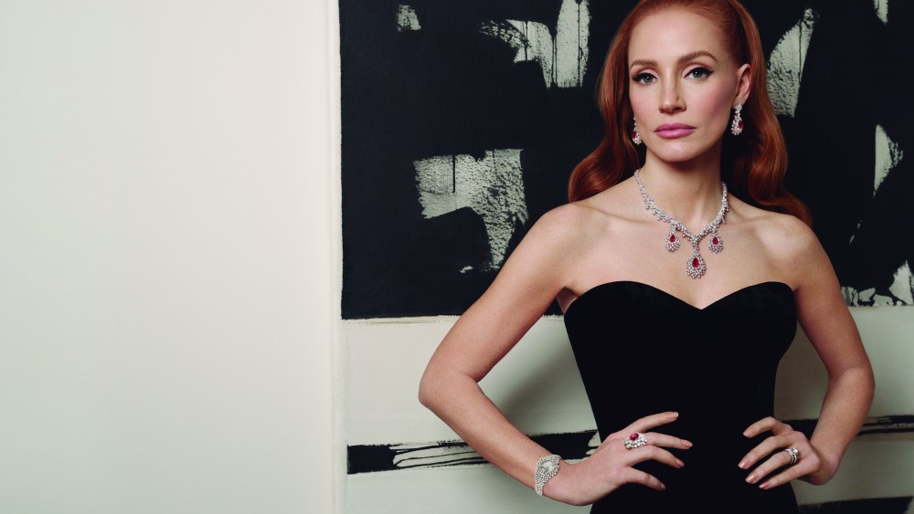 jessica-chastain-channels-old-school-hollywood-glamour-in-damiani-ad campaign