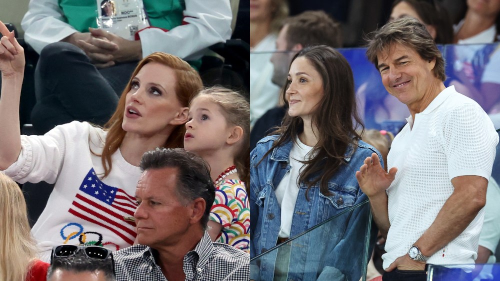 jessica-chastain-favors-patriotic-dressing,-tom-cruise-dons-breathable-mesh-polo-and-more-celebrity-looks-from-the-2024-paris olympics