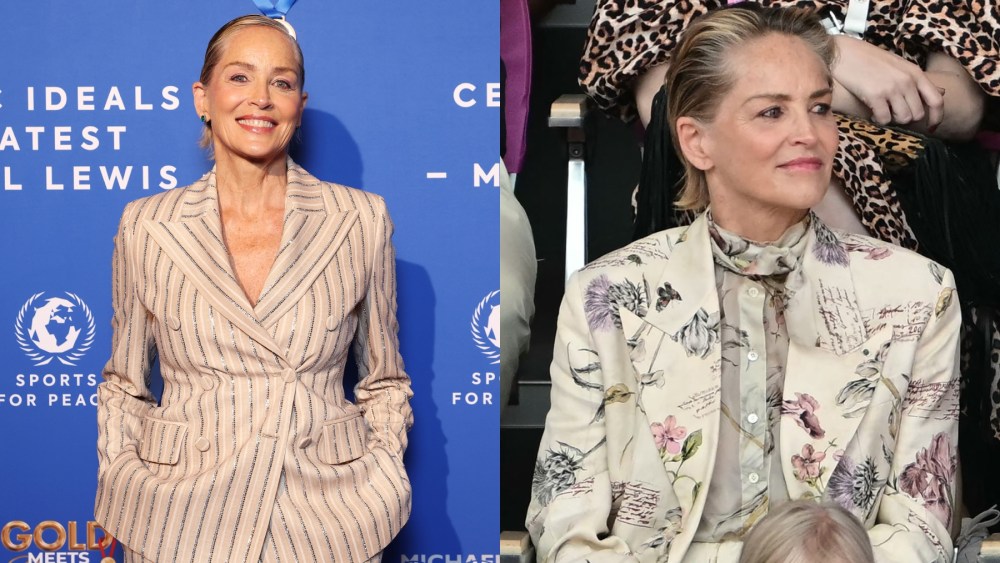 sharon-stone-puts-maximalist-spin-on-suiting-in-bedazzled-pinstripes-and-florals-during-the-2024-paris olympics