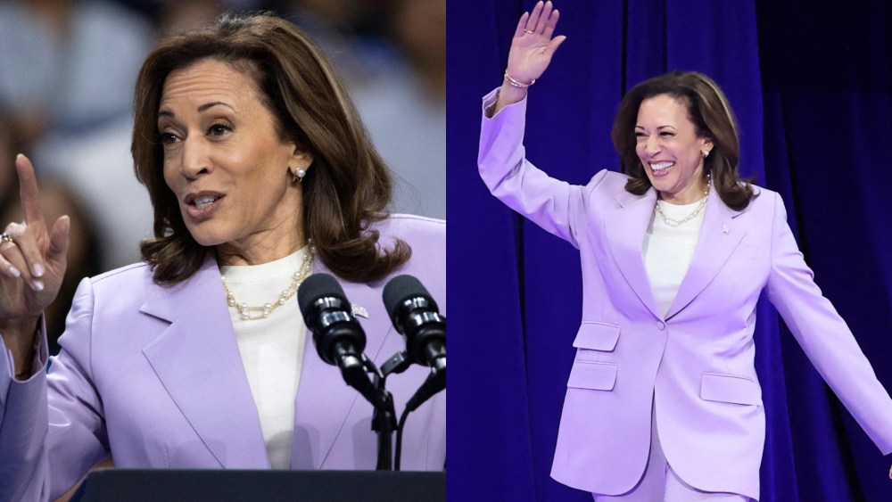 kamala-harris-recycles-lilac-suit-and-irene-neuwirth-pearls-for-las-vegas-campaign rally