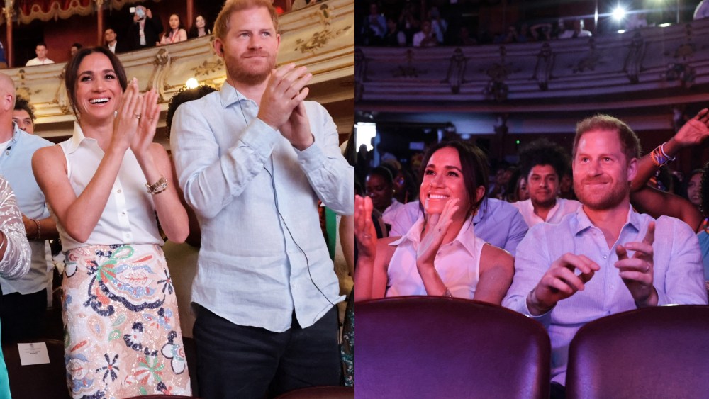 meghan-markle-does-high-low-fashion-in-silvia-tcherassi-sequined-skirt-and-mango-shirt-on-day-four-of-colombia-trip-with-prince harry