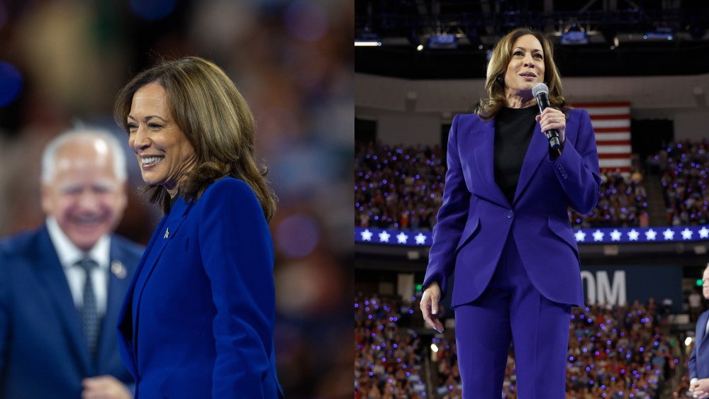 kamala-harris-dons-blue-power-suit-alongside-tim-walz-for-latest-campaign-rally-in-milwaukee-after-democratic-national-convention appearance