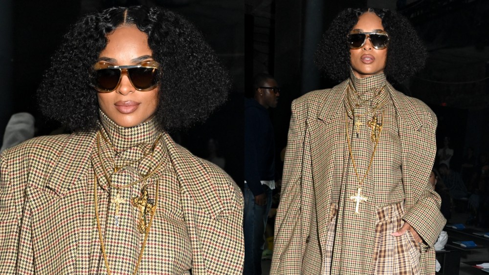 ciara-goes-maximalist-in-plaid-on-plaid-ensemble-at-willy-chavarria-spring-2025-show-during-new-york-fashion week