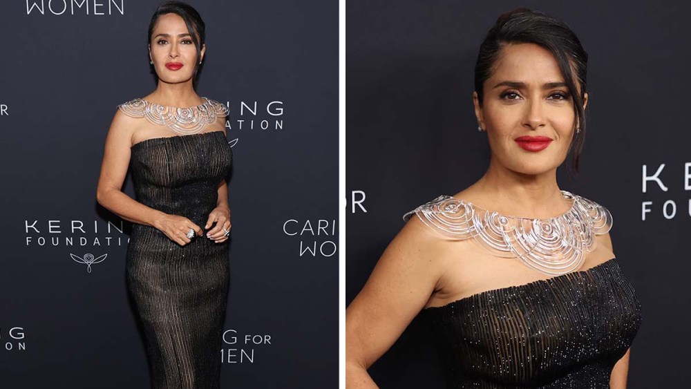 salma-hayek-proves-the-art-deco’s-in-the-details-in-pinstriped-gucci-dress-and-statement-necklace-at-kering’s-caring-for-women-dinner 2024