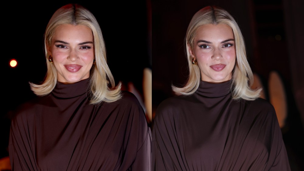 newly-‘blonded’-kendall-jenner-shines-in-bottega-veneta-draped-dress-with-gold-ring-detail-for-milan-fashion-week-spring-2025 show