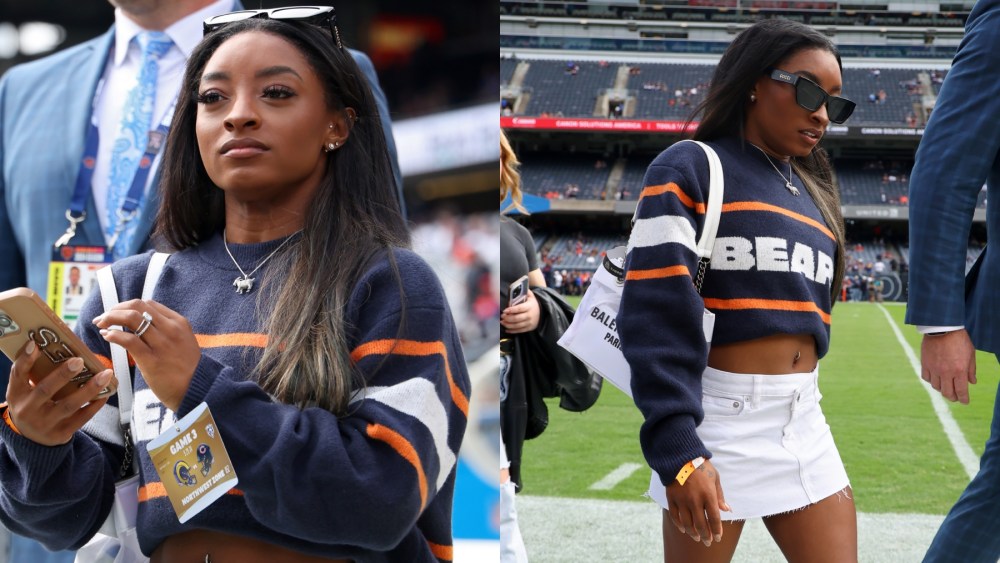 simone-biles-shows-her-team-spirit-in-chicago-bears-knit-in-support-of-husband-jonathan-owens-at-los-angeles-rams-football game