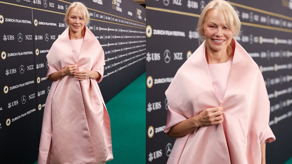 pamela-anderson-embraces-subtle-volume-in-soft-blush-shawl-ensemble-for-‘the-last-showgirl’-premiere-during-zurich-film festival