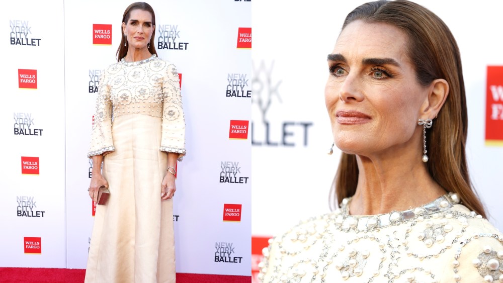 brooke-shields-goes-vintage-in-sentimental-pearl-and-crystal-embroidered-gown-for-the-new-york-city-ballet-2024-fall-fashion gala