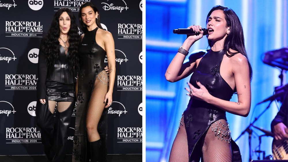 dua-lipa-marries-gothic-inspiration-with-edgy-glamour-in-chrome-hearts-at-rock-and-roll-hall-of-fame-2024-induction ceremony