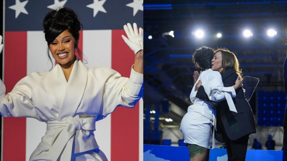 cardi-b-channels-‘scandal’s-olivia-pope-in-symbolic-miniskirt-suit-for-kamala-harris-endorsement-at-wisconsin rally