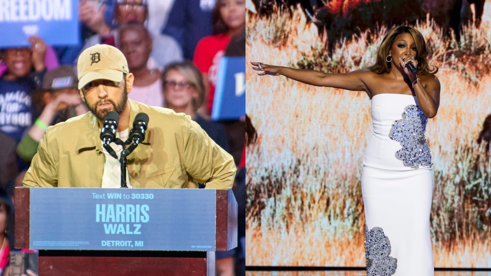 celebrity-style-at-kamala-harris-campaign-events:-eminem-in-bottega-veneta,-detroit-cap-for-hometown-rally,-mickey-guyton-in-rebecca-vallance-at-dnc-and more