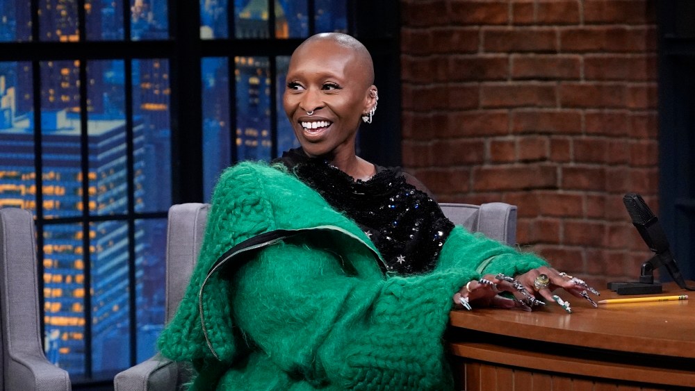 cynthia-erivo-pulls-a-look-from-jean-paul-gaultier’s-archives-for-‘late-night-with-seth meyers’