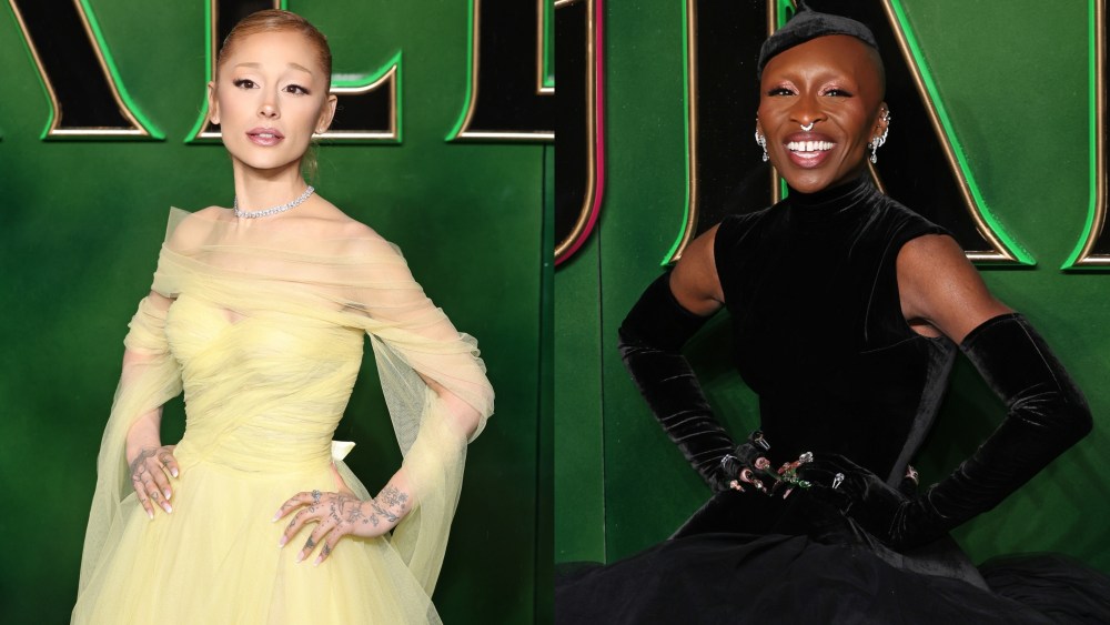 ariana-grande-and-cynthia-erivo-switch-signature-shades-in-bespoke-ralph-lauren-and-avant-garde-schiaparelli-dresses-at-‘wicked’-premiere-in london