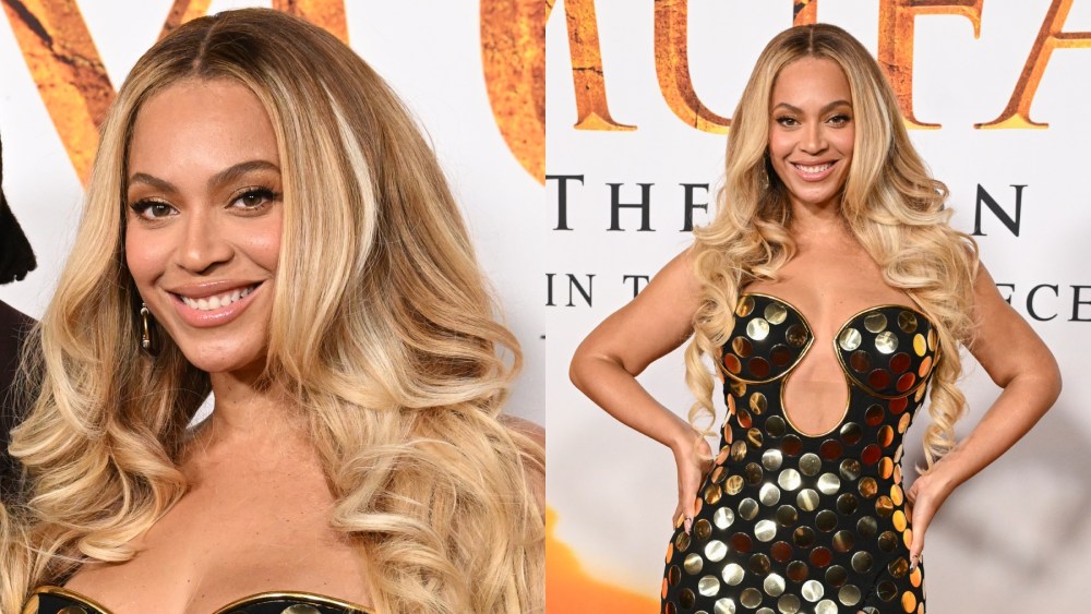 beyonce-glimmers-in-gold-balmain-gown-at-‘mufasa:-the-lion-king’-world premiere