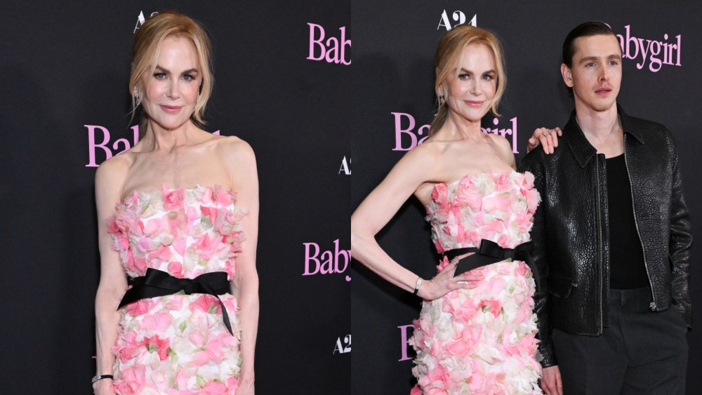 nicole-kidman’s-‘babygirl’-petal-dress-premiere-look-pays-homage-to-balenciaga’s-spring-1964 collection