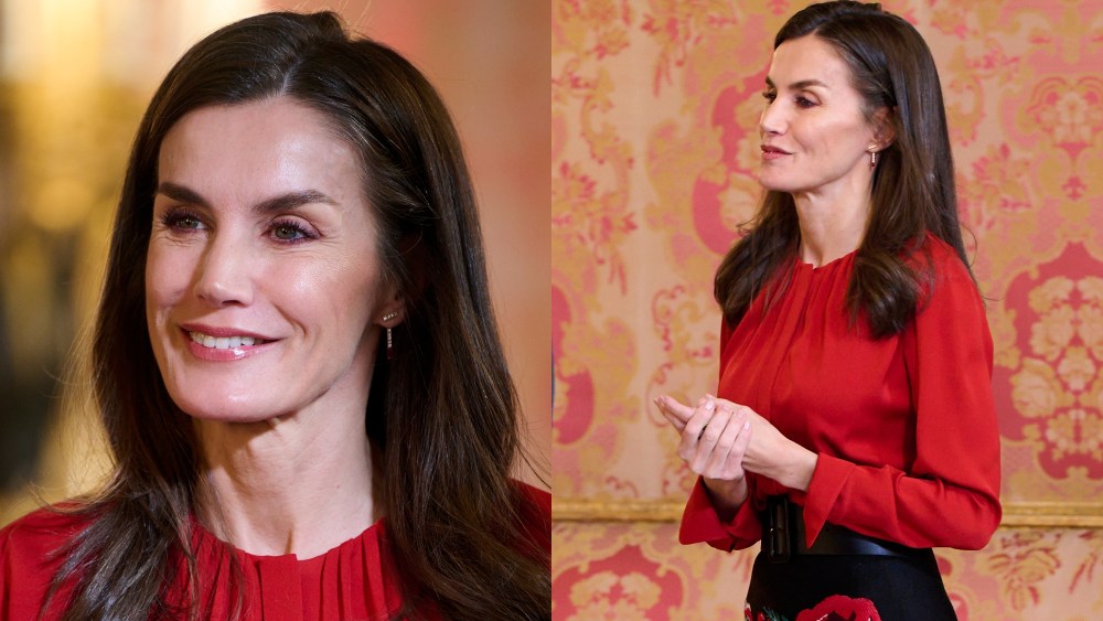 queen-letizia-of-spain-rewears-carolina-herrera-poppy-skirt-for-event-at-madrid’s-royal palace