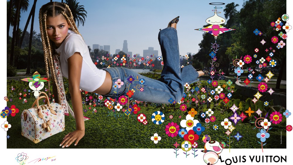 louis-vuitton-relaunches-takashi-murakami-line-with-zendaya campaign