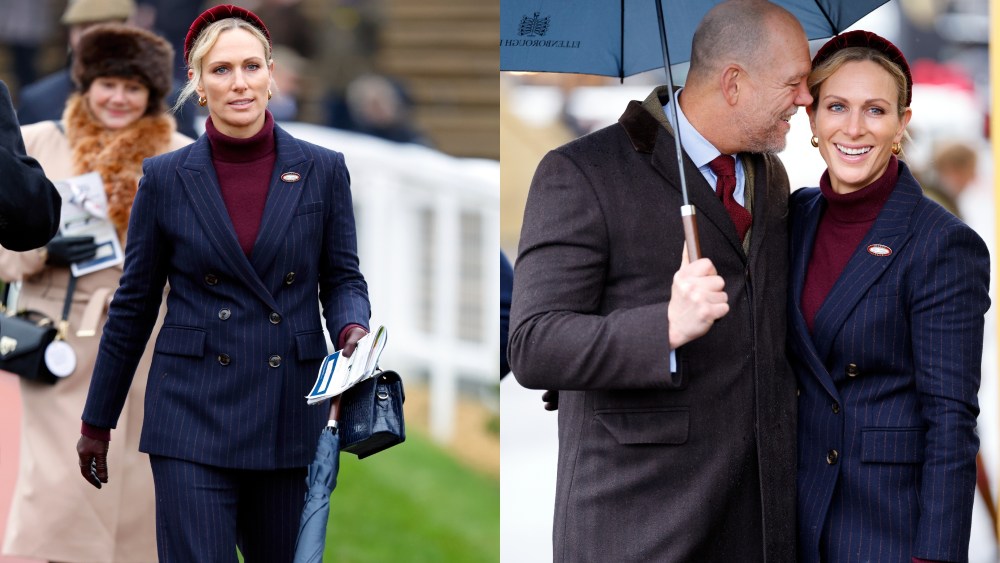 zara-tindall-embraces-pinstripes-in-veronica-beard-power-suit-for-new-year’s-day-cheltenham-racecourse meet