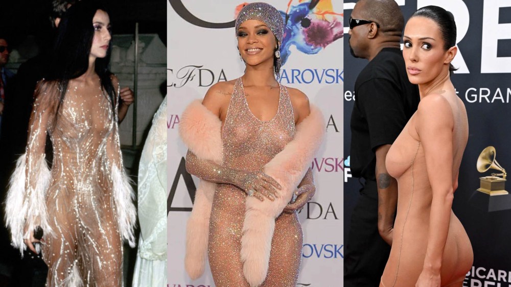 how-celebrities-pushed-fashion-boundaries-with-the-naked-dress-trend:-from-marylin-monroe-to rihanna