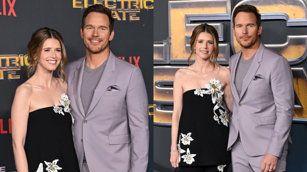 katherine-schwarzenegger-goes-strapless-in-3d-floral-oscar-de-la-renta-set-at-‘the-electric-state’-premiere-with-husband-chris pratt