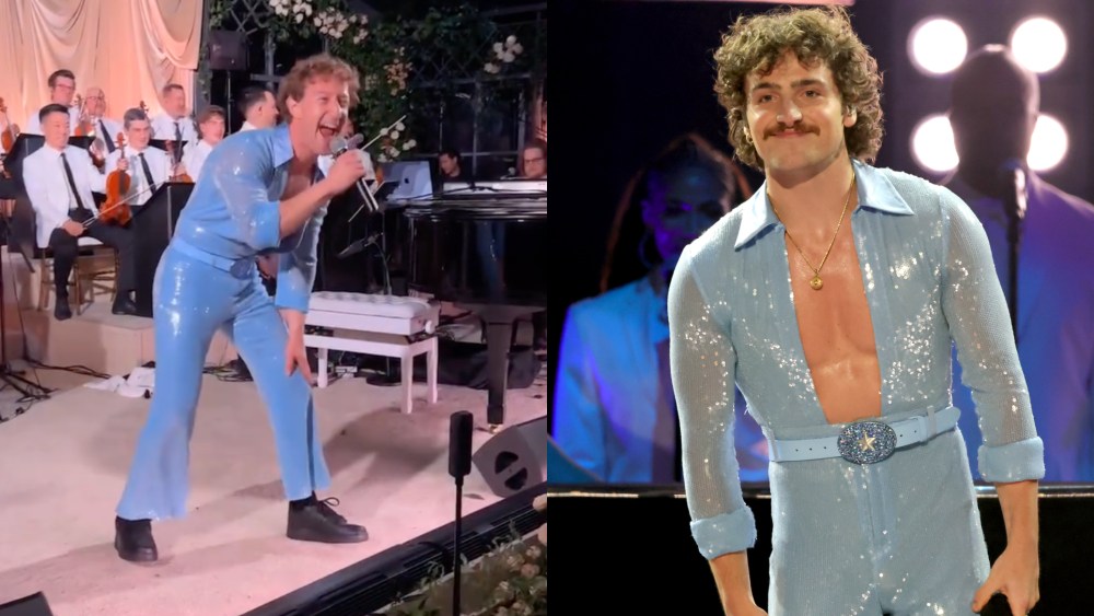 mark-zuckerberg-wears-benson-boone’s-grammys-blue-jumpsuit-at-wife-priscilla-chan’s-40th birthday